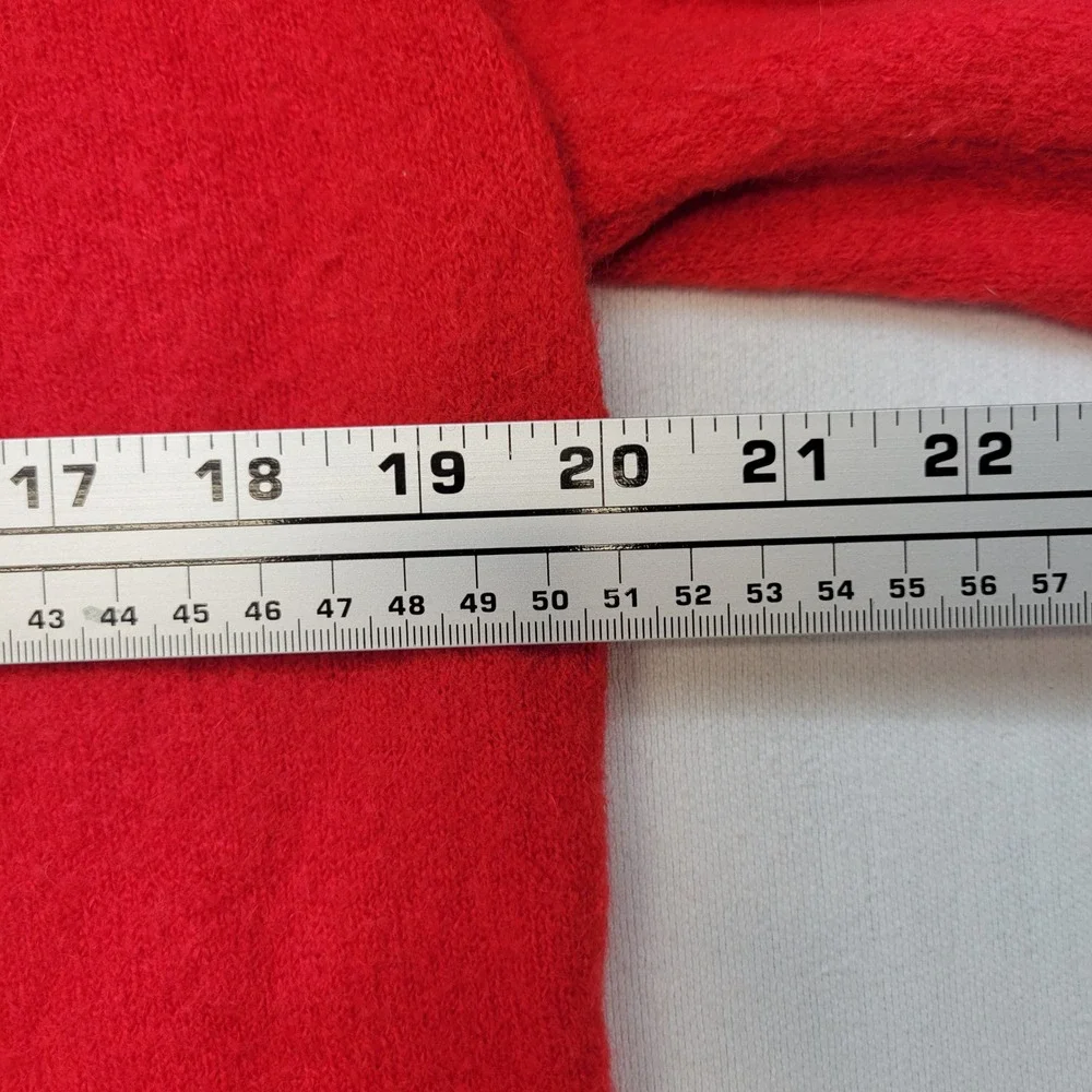 J.Crew Sweater Womens Small Red Funnel Neck‎ Merino Alpaca Blend Raglan Knit